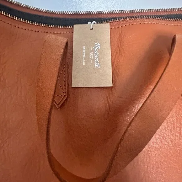 Madewell Leather Transport Carryall Tote | NWT | Large | Brown - Picture 6 of 7